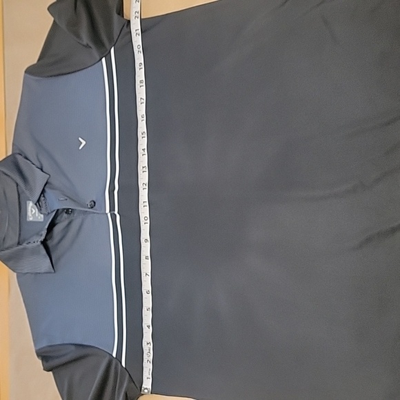 Callaway Size M Black & Gray-Blue Opti Dri Golf Polo - Picture 4 of 9